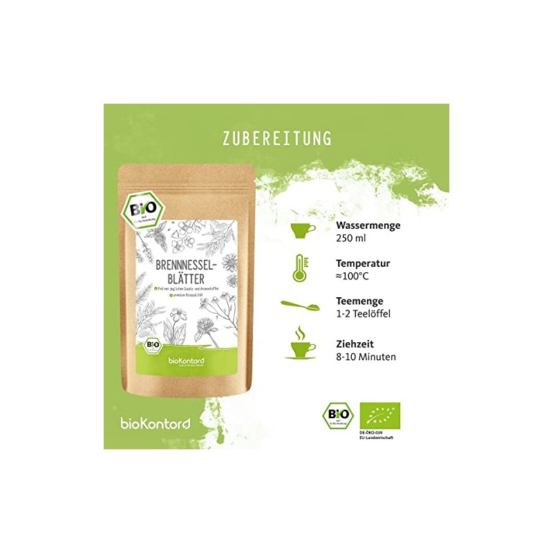 bioKontor – Organic Nettle Tea 250 g – Nettle Leaves