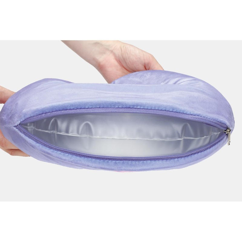 Skater ZANP1 Air Neck Pillow, Kuromi Sanrio with Dedicated Pouch