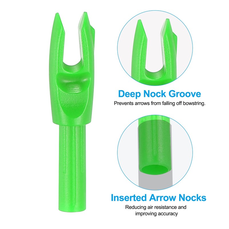 PATIKIL Archery Arrows Nocks 4.2mm 0.165", 50 Pack Insert Arrow