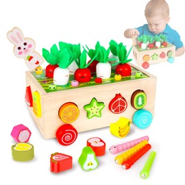 Juguetes Montessori para Niños, Carritos Juguetes para Niños 30PCS, Juguetes Didacticos, Clasificación de Formas, Juego de Combinación de Color, Adecuado para Regalar Juguetes Niños de 3 4 5 Años
