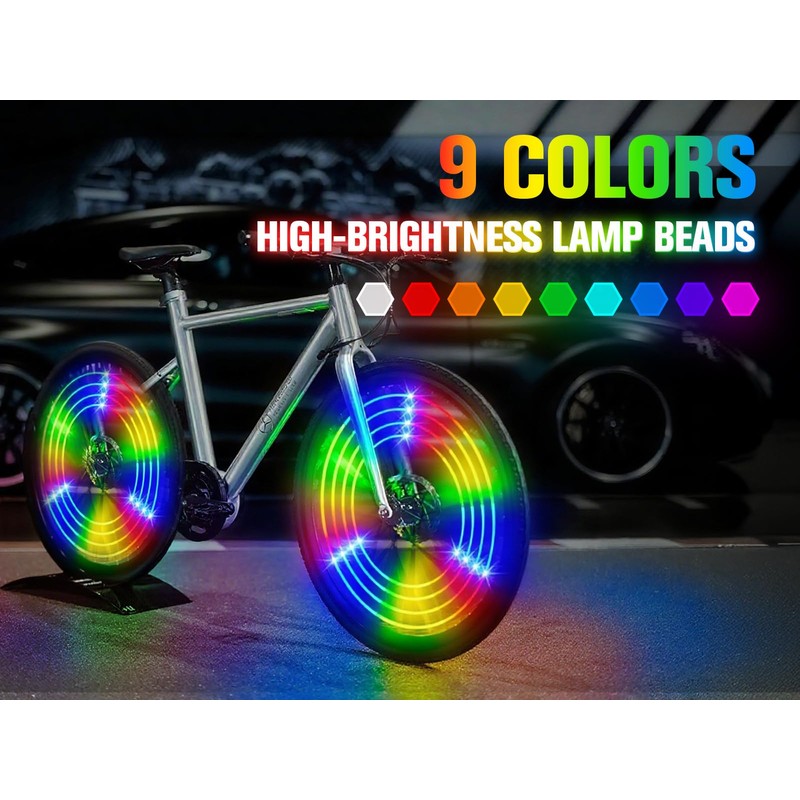 REOWONU Bicycle Spoke Lights for Bike Wheels Lights for Bike