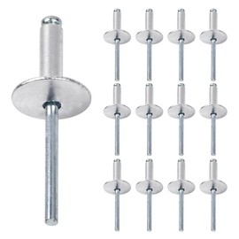 Pack of 50 Blind Rivets Blind Rivets with Domed Aluminium Head Aluminium Blind Rivets with Large Flange for Sheet Metal, Woodworking, Industrial (4.8 x 10 x 16 mm)