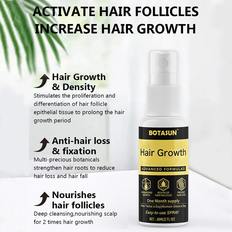 Hair Growth Liquid 60 ml - Reduces Hair Loss &