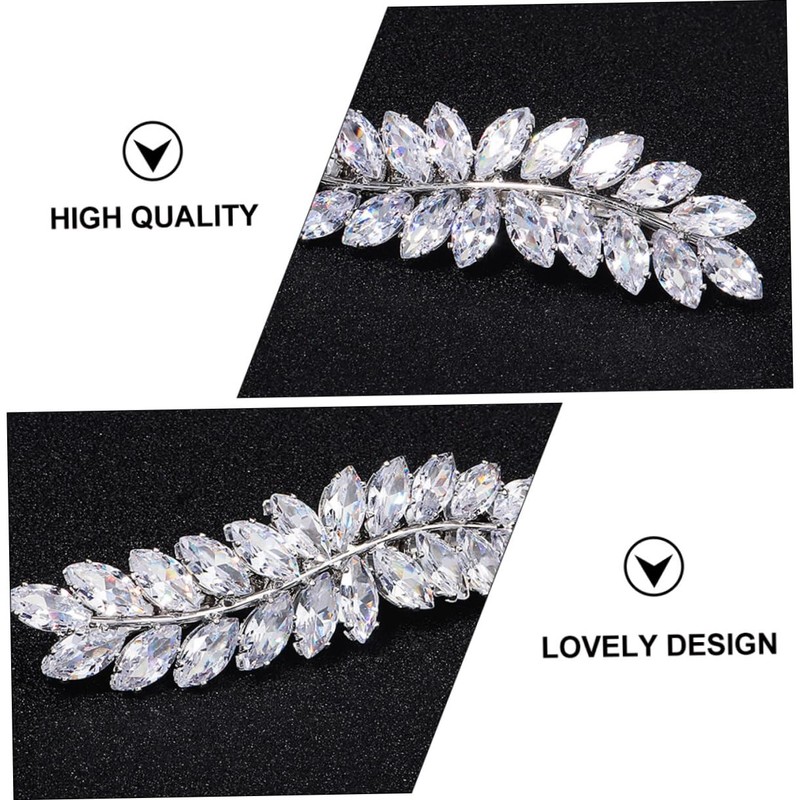 Healvian 1pc Elegant Rhinestone Hair Clip Stylish Hairpin for Women