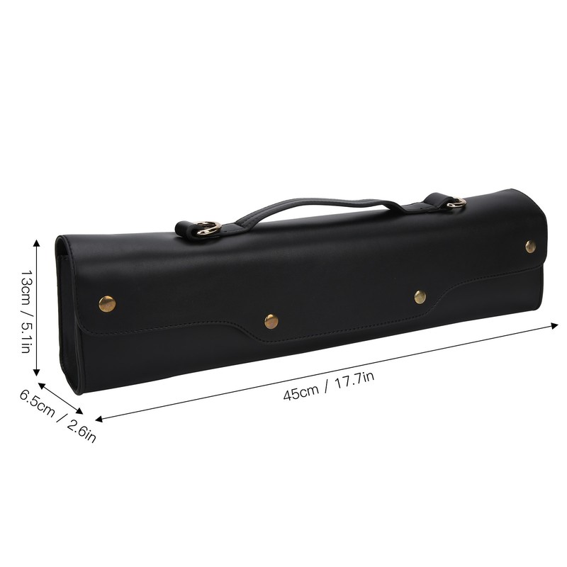 Flute Carrying Bag Hand Synthetic Leather Wind Instrument Storage Case