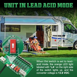 RV WF-8955-AD-MBA 55 Amp Converter - WF-8955an Power Converter with Automatic Recognition Lead Acid and Lithium Batteries for WF-8955 and Parallax 7155 Converter…