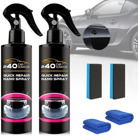P40 Car Scratch Quick Repair Nano Spray, Instant Invisible Cars Scratch Remover, Car Paint Scratch Repair, Quick Paint Restoration, Long-Lasting Protection, All Cars & Surfaces (2PCS)