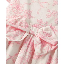 Gymboree,Girls,and Toddler Flutter Sleeve Dress,Pink Floral,8