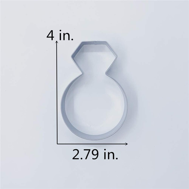 LILIAO Diamond Ring Cookie Cutter for Wedding/Engagement - 2.8 x