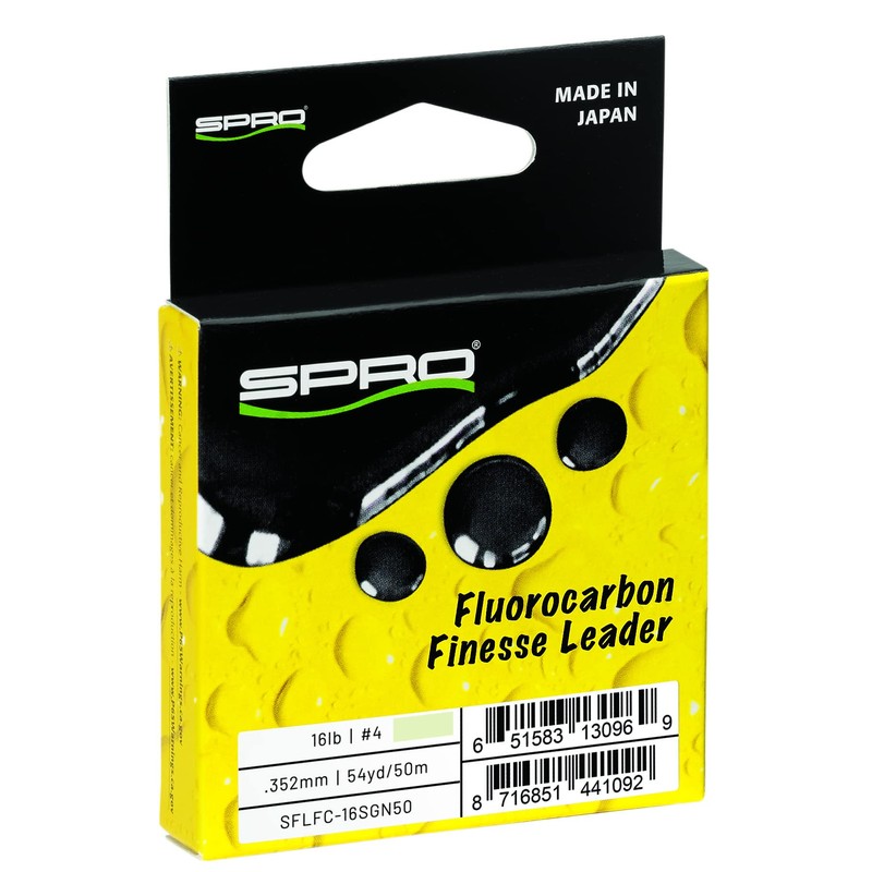 SPRO Fishing SFLFC-16SGN50 Finesse Leader 16Lbs 50M/54Y Stealth Green