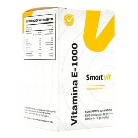 Vitamina E-1000 Smart Vit Anahuac 60cap 1.2gr Sabor Natural                                                                                           