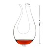 AlifordGlass Elegant U-Shaped Glass Decanter for Enhancing Wine Aroma and