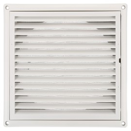 PATIKIL 8 Inch Dryer Vent Cover, Exterior Wall Exhaust Vent Air Grille Louvered Screen Mesh ABS Plastic for HVAC Kitchen Bathroom Outdoor