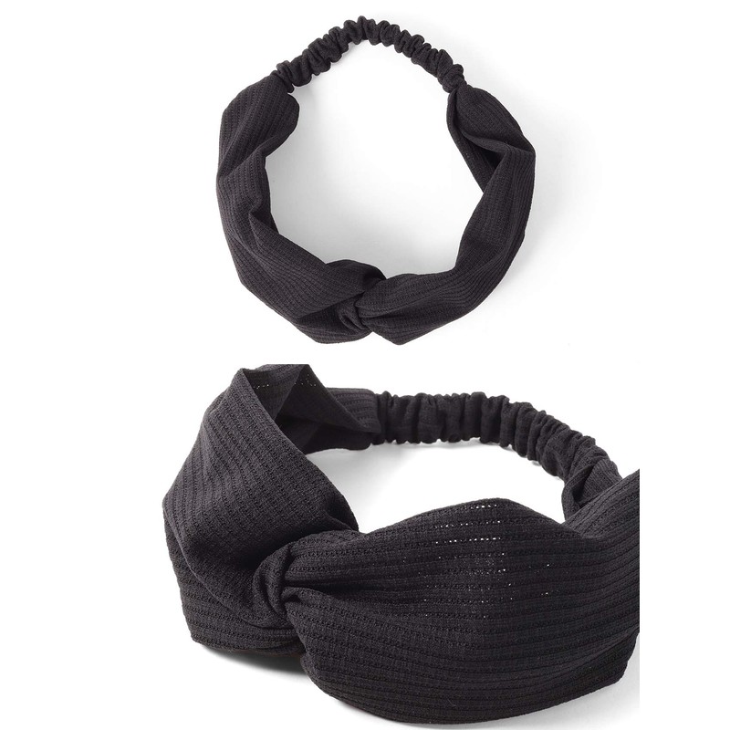 M.H.A.style 21568 Women's Cross Design Hair Band, B. Black