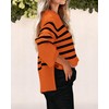 KIRUNDO Women's Striped Knit Oversized Fall Sweaters 2025 Trendy Clothes
