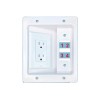 RiteAV Custom 4 Port Recessed Wall Plate with Power Outlet