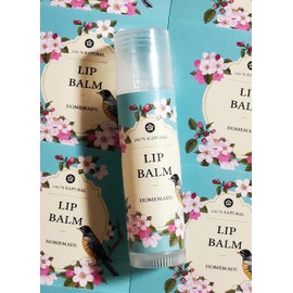 ZZYBIA Homemade Skincare Products Adhesive Labels Stickers for Lip Balm Container Tubes 20pcs (Miami Blue)