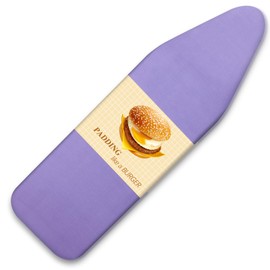 BNDX 18"x49" Ironing Board Cover for Homemakers – Lavender, Thick Padding with Bongee Cord & Buckle Straps, Durable, Scorch & Stain Resistant, Easy to Install
