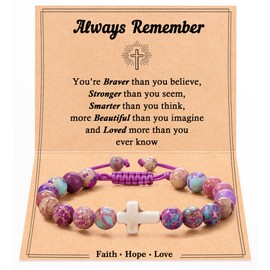 Teen Girl Gifts Trendy Stuff Cross Bracelet Teenage Girl 12 13 14 15 16 18 Year Old Gifts Things for Teen Girls Jewelry Birthday Christian Easter Basket Stuffers