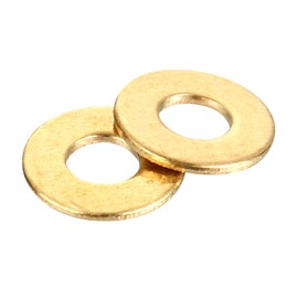 sourcing map 300Pcs M2 Flat Washer, Brass 2.2mm ID x 5mm OD x 0.3mm Thick for Bolt Screw, Factories Repair, Kitchens, Shops, and Outdoor Construction