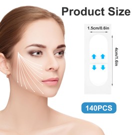 140Pcs Face Tape Lifting Invisible, Adhesive Instant Face Lift Tape, Breathable Neck Lift Tapes for Women Girl Makeup, Facial Tapes for Sagging Skin Double Chin Eye Wrinkles