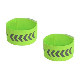 BOJIDO Reflective Cycling Bands, Running, Set of 2, Fluorescent Green, Wide, 2.0 inches (5 cm), Reflective Tape, Increases Night Visibility, Accident Prevention, Lightweight and Easy to Carry