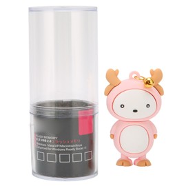 U DISK USB2.0 Interface Vibration Resistant Portable Hot Swap Cute Cartoon Style Memory Stick for Laptop Pink 128GB