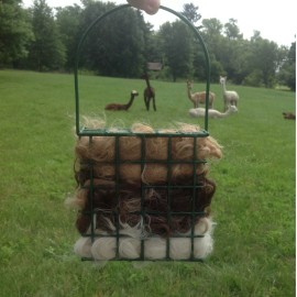 Bird Alpaca Fiber Bird Nester 100% with refill alpaca ready to hang nesting material
