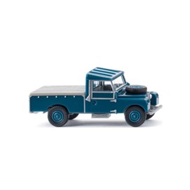 Wiking 010702 H0 Car Model Land Rover Pickup Azure Blue Off-Road Vehicle with Loading Area Gauge HO 1:87