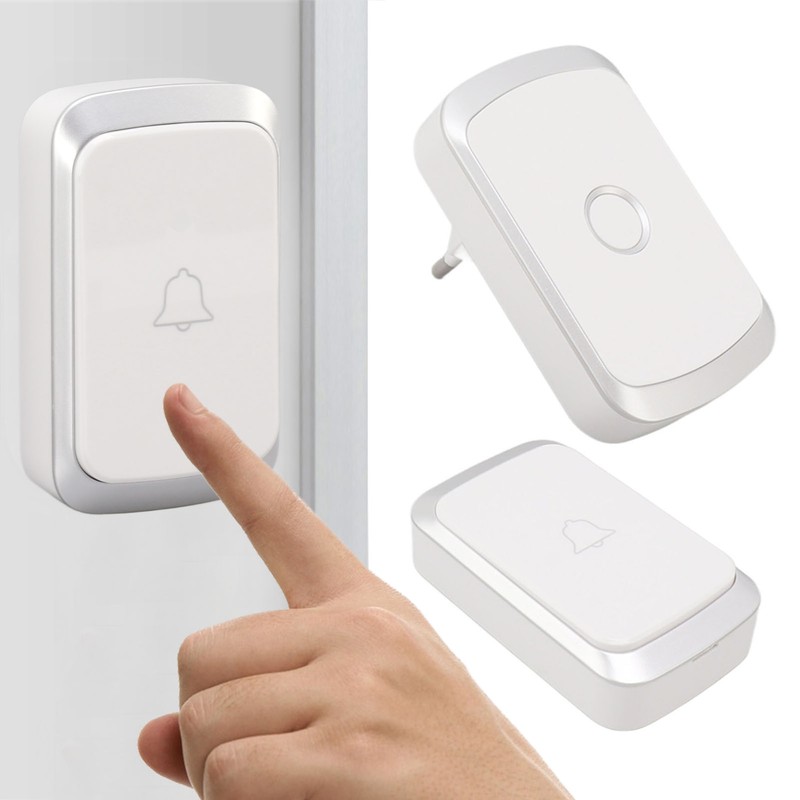 Wireless Doorbell with 36 Chimes 4 Volume Level LED Flashing
