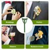30pcs Boutonniere Safety Pins,Triangle Corsage Pins,Green Plastic Corsage Pins Safety