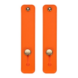 MECCANIXITY 2Pcs Phone Loop Finger Holder Silicone Phone Strap Grip Holder Cell Phone Grip Stand for Most Smartphones Orange