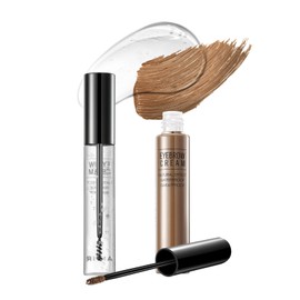 AMIIR Eyebrow Mascara, Eyebrow Tint, Waterproof, Sweatproof, Transparent, Eyebrow Coat, Eyebrow Mascara, Eyebrow Mascara, 5 Colors, Set of 2 (#102 Natural Brown)