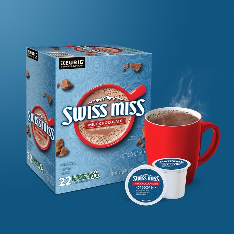 Swiss Miss Milk Chocolate Hot Cocoa, Keurig Single-Serve K-Cup Pods,