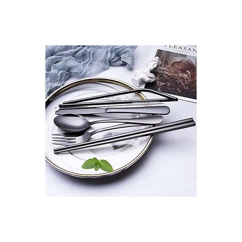 U Chef Juego de cubiertos utensilios para mesa portátil y