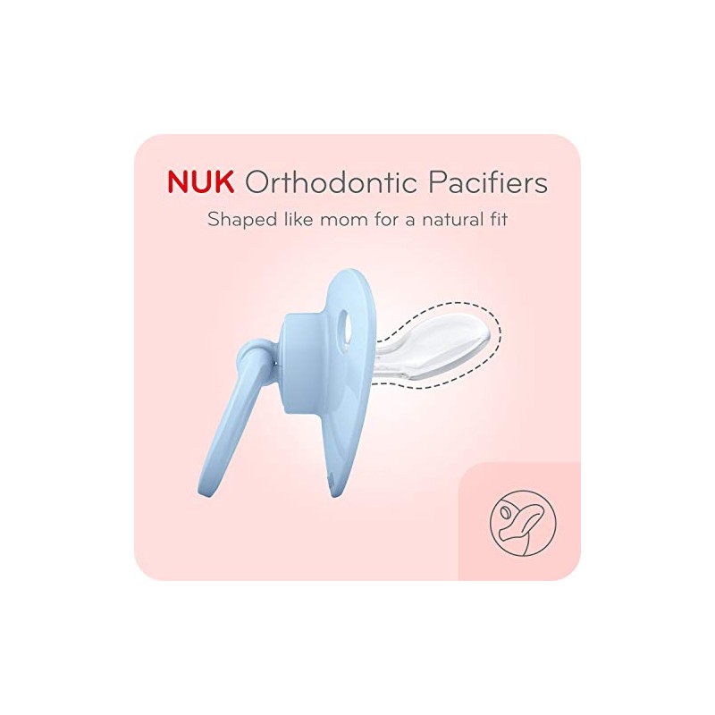 NUK chupetes ortodónticos, Niño, 0-6 Months (Pack of 2)