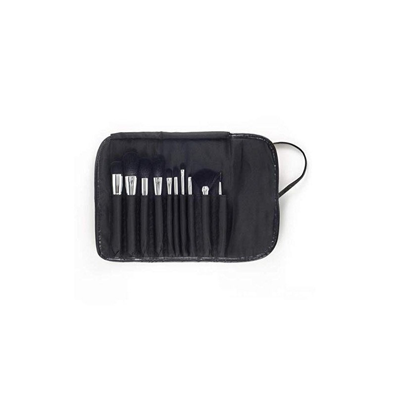 Jerome Alexander 10 Piece Professional-Grade Cosmetic Brush Set with Synthetic