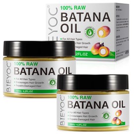 Raw Batana Oil for Hair Growth, 100% Pure Batana Oil from Honduras, Prevents Hair Loss, Repairs Damage, and Enhances Shine, Promotes Thicker, Healthier Hair for Men & Women, 2 Pack