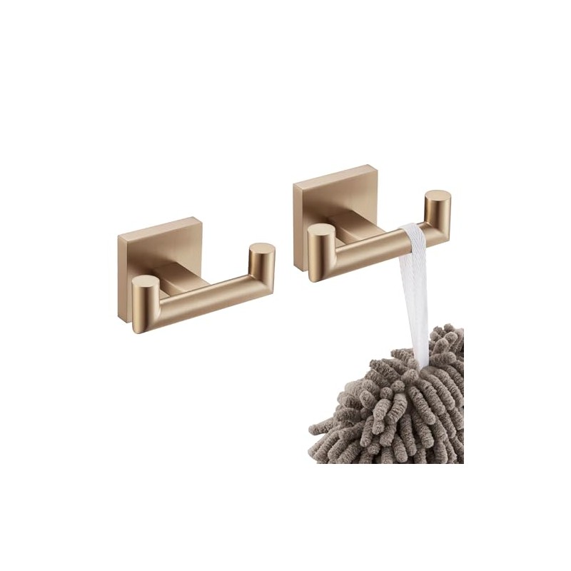 KOKOSIRI Robe Hooks Bath Towel Hooks Bathroom Hardware Double Coat