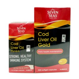 Seven Seas Cod Liver Oil Gold 500's+100's / 500's / 100's [EPA&DHA]