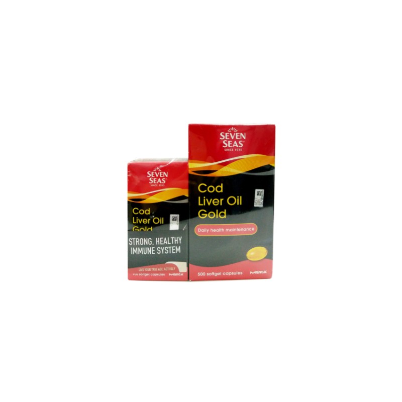 Seven Seas Cod Liver Oil Gold 500's+100's / 500's /