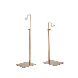 2 Pack Rose Gold Bag Display Rack Handbag Metal Display Stand Adjustable Sturdy and Durable Jewelry Rack U-Type Single Hanging Hook Strong Metal Base