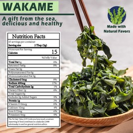 8oz Premium Dried Wakame Seaweed - Sea Vegetable for Miso Soup, Seaweed Salad & Meal Prep, Pre-Cut & Ready-to-Use – All-Natural, Gluten-Free