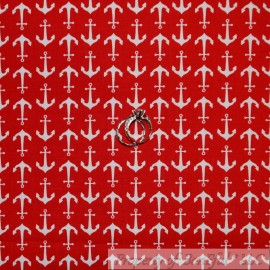 Riley Blake BonEful Fabric FQ Cotton Quilt Red White Anchor Stripe Pirate Dot American Girl