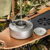 iBasingo 700ml Camping Titanium Kettle with Filter Ultralight Outdoor Coffee