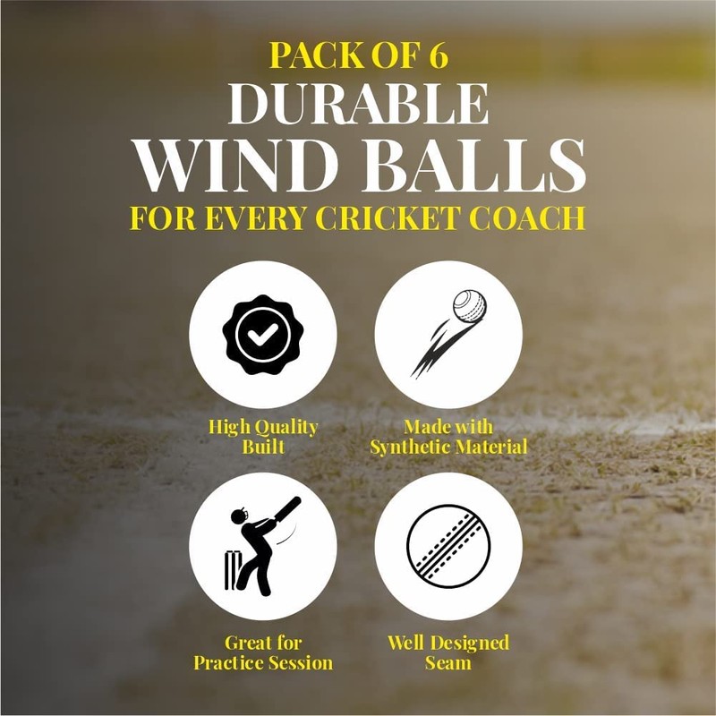 MARIB Wind Cricket Balls - Indoor & Outdoor Soft Training