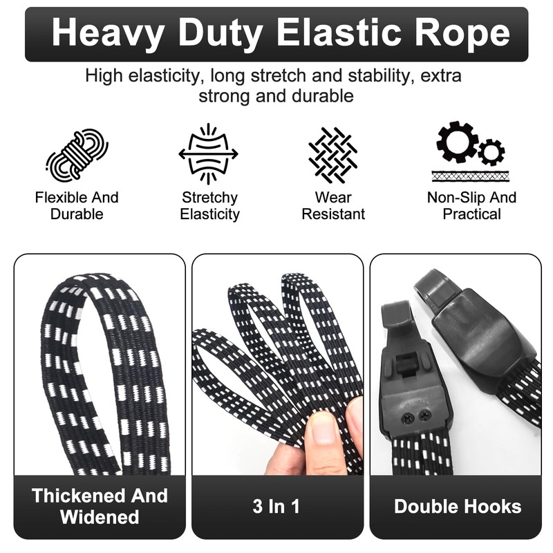 Pack of 3 Luggage Straps 45/65/75 cm 3 in 1