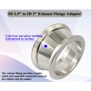 Elifecenter 2.5" to 3" Exhaust Flange Adapter,Turbo Exhaust V-band Adaptor