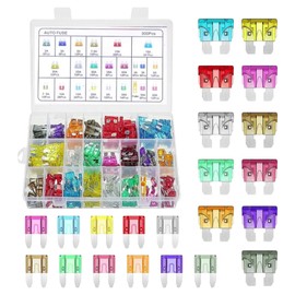 Car Fuses Assorted Kit,Standard and Mini Car Blade Fuses,Low and Tall/Std Profile Box Shaped Assorted Fuse for Trucks, Cars and SUV, Boat(Color:Colorful)