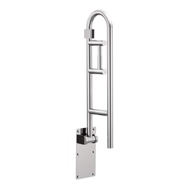 Moen R8962FD Home Care 30-Inch Flip-Up Bathroom Grab Bar with Toilet Paper Holder, Stainless